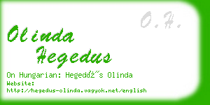olinda hegedus business card